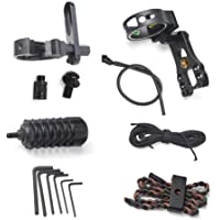 MILAEM Accesorios de Tiro con Arco 5 Pin Vista del Arco Flecha Resto Estabilizador de Arco Peep Sight Arco Sling para…